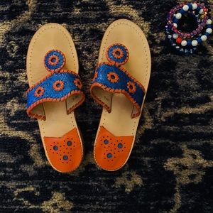 GLITTER Jack Rogers 🧡💙